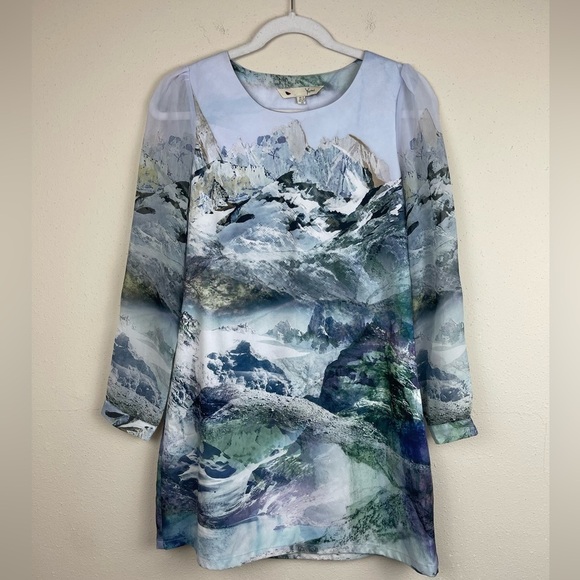 Yumi (UK) Japanese Mountain Wave‎ Shift Dress Size XS (D1-6) - Picture 2 of 7